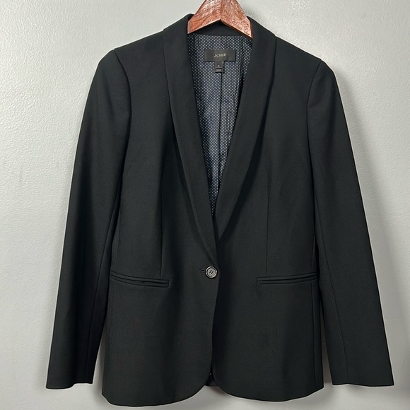 J. Crew Women’s Black Wool Single Breasted Blazer size 4 - Picture 10 of 16